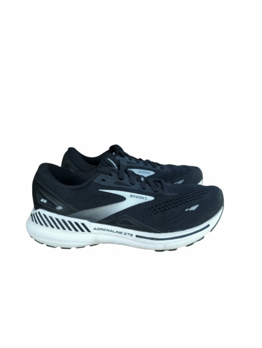 Brooks Adrenaline 23 Athletic Run Walk Tennis Shoe Sneaker White Black Women 9